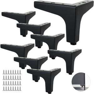 WOIYIC Set of 8 Metal Sofa Legs, 10 cm, Metal Coffee Table Legs, Load up to 600 kg, Black Furniture Legs, Wrought Iron/Sofa Table Stand, TV Stand with 40 WOIYIC Set of 8 Metal Sofa Legs, 10 cm, Metal Coffee Table Legs, Load up to 600 kg, Black Furniture Legs, Wrought Iron/Sofa Table Stand, TV Stand with 40