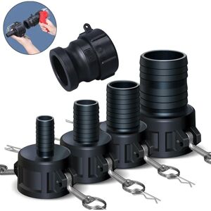 COOCHEER Set of five high quality, thick and valuable multi-gauge IBC adapters, A200 tonnage IBC bucket valve connectors COOCHEER Set of five high quality, thick and valuable multi-gauge IBC adapters, A200 tonnage IBC bucket valve connectors