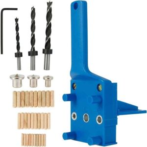 Ymyny - Set with 41 parts dowel gauge, wooden dowel drilling guide with parallel stop, dowel gauge set with dowel centering 6 mm/8 mm/10 mm Ymyny - Set with 41 parts dowel gauge, wooden dowel drilling guide with parallel stop, dowel gauge set with dowel centering 6 mm/8 mm/10 mm