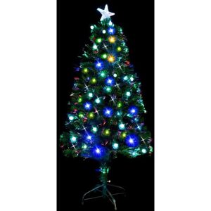 Shatchi - 4ft Pre Lit Christmas tree Fiber Optic Xmas led Light Up Decorations Shatchi - 4ft Pre Lit Christmas tree Fiber Optic Xmas led Light Up Decorations
