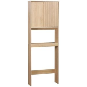 Sweeek - Shelf / Linear Toilet Furniture with sliding doors, 3 storage spaces, natural, 64 x 20 x 180 cm Sweeek - Shelf / Linear Toilet Furniture with sliding doors, 3 storage spaces, natural, 64 x 20 x 180 cm