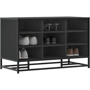 Shoe Bench Black 84x40x53.5 cm Engineered Wood and Metal Vidaxl Shoe Bench Black 84x40x53.5 cm Engineered Wood and Metal Vidaxl