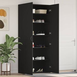 Vidaxl - Shoe Cabinet with Door Black 80 x 35.5 x 180 cm Engineered wood Vidaxl - Shoe Cabinet with Door Black 80 x 35.5 x 180 cm Engineered wood