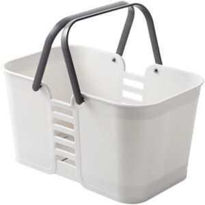 Tlily - Shower Basket Tote Plastic Storage with Handles Pool Beach White Tlily - Shower Basket Tote Plastic Storage with Handles Pool Beach White
