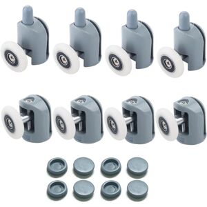 MEMKEY Sliding Shower Door Rollers, 8 Pack Shower Door Rollers, 23mm Shower Door Rollers, Shower Cabin Rollers for Bathroom, 4 Upper and 4 Lower MEMKEY Sliding Shower Door Rollers, 8 Pack Shower Door Rollers, 23mm Shower Door Rollers, Shower Cabin Rollers for Bathroom, 4 Upper and 4 Lower