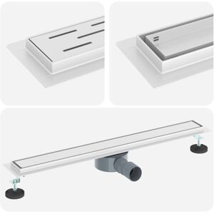 Shower Drain 2-in-1 with 360° Siphon Silver 70 cm vidaXL Shower Drain 2-in-1 with 360° Siphon Silver 70 cm vidaXL