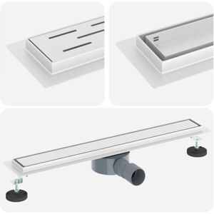 Shower Drain 2-in-1 with 360° Siphon Silver 60 cm vidaXL Shower Drain 2-in-1 with 360° Siphon Silver 60 cm vidaXL