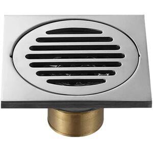 IKODM Shower Drain, 304 Stainless Steel with Removable Hair Catcher Guard, Shower Drain - 10 x 10 cm IKODM Shower Drain, 304 Stainless Steel with Removable Hair Catcher Guard, Shower Drain - 10 x 10 cm