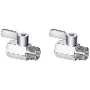 TLILY Shower Head Shut Off Valve, 304 Stainless Steel Mini Ball Valve, NPT Thread (1/2 Inch Male x 1/2 Inch), 2 Pack TLILY Shower Head Shut Off Valve, 304 Stainless Steel Mini Ball Valve, NPT Thread (1/2 Inch Male x 1/2 Inch), 2 Pack