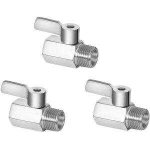 TLILY Shower Head Shut Off Valve, 304 Stainless Steel Mini Ball Valve, npt Thread (1/2 Inch Male x 1/2 Inch), 3 Pack TLILY Shower Head Shut Off Valve, 304 Stainless Steel Mini Ball Valve, npt Thread (1/2 Inch Male x 1/2 Inch), 3 Pack