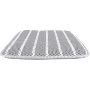 GROOFOO Shower Seat Cushion Soft 4D Mesh Fabric Breathable Shower Chair Pad Gray White Striped for Shower Benches Sitting GROOFOO Shower Seat Cushion Soft 4D Mesh Fabric Breathable Shower Chair Pad Gray White Striped for Shower Benches Sitting