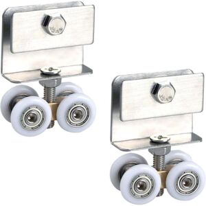 CYSLMUK Shower Sliding Door Rollers - Wheels Accessories Metal Bearing Hanging Wheel Pulley For Sliding, Glass Shower Room, Rail Device Fitting, 2 Pieces CYSLMUK Shower Sliding Door Rollers - Wheels Accessories Metal Bearing Hanging Wheel Pulley For Sliding, Glass Shower Room, Rail Device Fitting, 2 Pieces