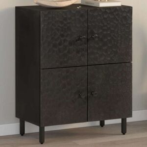 Side Cabinet Black 60x33x75 cm Solid Wood Mango vidaXL Side Cabinet Black 60x33x75 cm Solid Wood Mango vidaXL