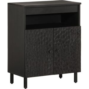 vidaXL Model Black Mango Wood Side Cabinet - Sideboard Storage vidaXL Model Black Mango Wood Side Cabinet - Sideboard Storage