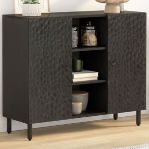 Side Cabinet Black 90x33x75 cm Solid Wood Mango vidaXL Side Cabinet Black 90x33x75 cm Solid Wood Mango vidaXL