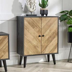 Home Source - Sideboard 2 Doors Black Frame Storage Cupboard Cabinet Living Room Furniture Home Source - Sideboard 2 Doors Black Frame Storage Cupboard Cabinet Living Room Furniture
