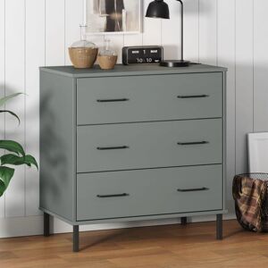 BONNEVIE Sideboard Cupboar,Buffet,Kitchen Storage Cabinet with 3 Drawers Grey 77x40x79.5 cm Solid Wood oslo VSVS23336 BONNEVIE Sideboard Cupboar,Buffet,Kitchen Storage Cabinet with 3 Drawers Grey 77x40x79.5 cm Solid Wood oslo VSVS23336