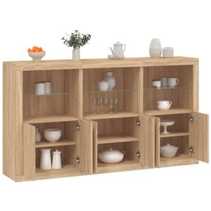 BONNEVIE Sideboard Cupboar,Buffet,Kitchen Storage Cabinet with LED Lights Sonoma Oak 181.5x37x100 cm VSVS62821 BONNEVIE Sideboard Cupboar,Buffet,Kitchen Storage Cabinet with LED Lights Sonoma Oak 181.5x37x100 cm VSVS62821