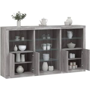 Sideboard with led Lights Grey Sonoma 181.5x37x100 cm Vidaxl Sideboard with led Lights Grey Sonoma 181.5x37x100 cm Vidaxl