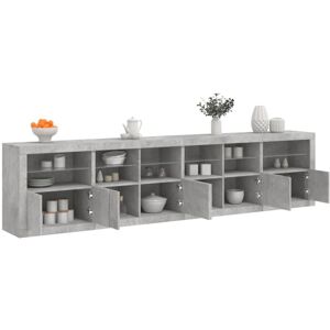 Sideboard with led Lights Concrete Grey 283x37x67 cm Vidaxl Sideboard with led Lights Concrete Grey 283x37x67 cm Vidaxl