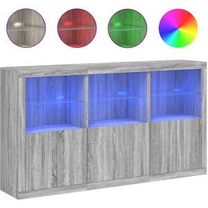 BONNEVIE Sideboard,Side Cabinet,Buffet with LED Lights Grey Sonoma 181.5x37x100 cm CFW595430 BONNEVIE Sideboard,Side Cabinet,Buffet with LED Lights Grey Sonoma 181.5x37x100 cm CFW595430