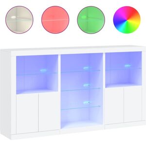 BONNEVIE Sideboard,Side Cabinet,Buffet with LED Lights White 181.5x37x100 cm CFW367104 BONNEVIE Sideboard,Side Cabinet,Buffet with LED Lights White 181.5x37x100 cm CFW367104