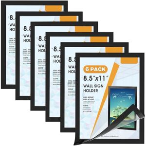 TLILY Sign Holder 8.5 x 11 Wall Mount, Magnetic Clear Plastic Holders, Display in Portrait or Landscape Format TLILY Sign Holder 8.5 x 11 Wall Mount, Magnetic Clear Plastic Holders, Display in Portrait or Landscape Format