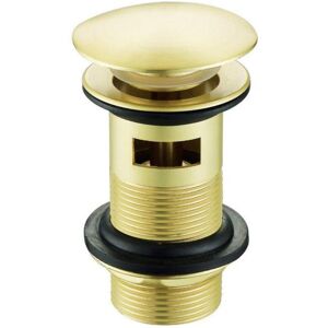 Signature - Mushroom Click Clack Slotted Basin Waste - Brushed Brass Signature - Mushroom Click Clack Slotted Basin Waste - Brushed Brass