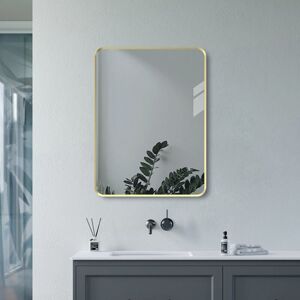 Signature - Olivia Rectangular Bathroom Mirror 800mm h x 600mm w - Brushed Brass Signature - Olivia Rectangular Bathroom Mirror 800mm h x 600mm w - Brushed Brass