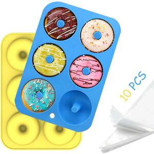 Longziming - Silicone Donuts Mold Donuts Patisserie- 2 Silicone Mold for Donuts, 10 Cake Bags - Non-Stick Silicone Donut Baking Pan for Cakes, Longziming - Silicone Donuts Mold Donuts Patisserie- 2 Silicone Mold for Donuts, 10 Cake Bags - Non-Stick Silicone Donut Baking Pan for Cakes,