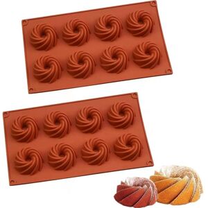 Longziming - Silicone Kugelhopf Mold, 2 Mini Kugelhopf Mold, Mini Donuts Mold with Non-Stick Coating, Silicone Patisserie Mold for Muffins, Brownies, Longziming - Silicone Kugelhopf Mold, 2 Mini Kugelhopf Mold, Mini Donuts Mold with Non-Stick Coating, Silicone Patisserie Mold for Muffins, Brownies,