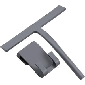 Memkey - Silicone Shower Squeegee with Stainless Steel Core, Shower Squeegee for Bathroom Glass Cleaning, 9 x 8.5 Inch, Gray Memkey - Silicone Shower Squeegee with Stainless Steel Core, Shower Squeegee for Bathroom Glass Cleaning, 9 x 8.5 Inch, Gray