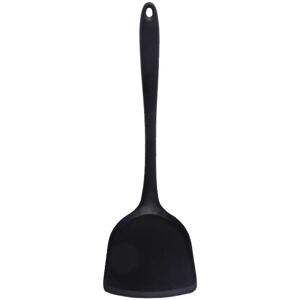 Groofoo - Silicone Spatula Heat Resistant Anti Stick Kitchen Cooking Spatula Cookware With Comfortable Handle Black Groofoo - Silicone Spatula Heat Resistant Anti Stick Kitchen Cooking Spatula Cookware With Comfortable Handle Black