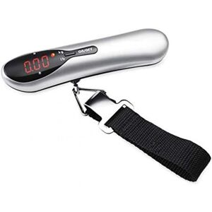 Linghhang - Silver Portable Laboratory Scale 50kg/110lb Electronic Hand Luggage Scale Hanging Scales Weight Balance Travel Suitcase Lab, Kitchen Linghhang - Silver Portable Laboratory Scale 50kg/110lb Electronic Hand Luggage Scale Hanging Scales Weight Balance Travel Suitcase Lab, Kitchen