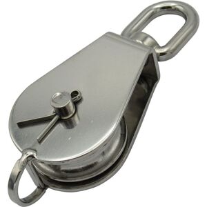 Securefix Direct - Single Sheave Snatch Block with Swivel Eye 50MM Stainless Steel (Marine Wire Rope Pulley) Securefix Direct - Single Sheave Snatch Block with Swivel Eye 50MM Stainless Steel (Marine Wire Rope Pulley)
