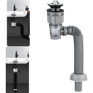 COOCHEER Sink Drain Kit with Odor-Resistant Expandable and Flexible Drain for 1-1/4", 1-1/2", and 2" Holes (Style: Flip-Up) COOCHEER Sink Drain Kit with Odor-Resistant Expandable and Flexible Drain for 1-1/4", 1-1/2", and 2" Holes (Style: Flip-Up)