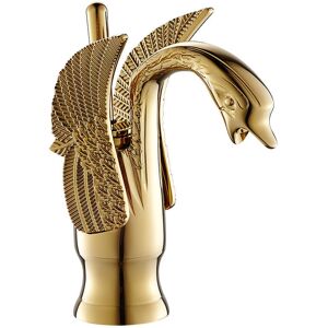 Gotrays - Bathroom Sink Faucets Bathroom Sink Faucet Hotel Copper Mixer Taps Hot and Cold Faucets-Short,Gold Gotrays - Bathroom Sink Faucets Bathroom Sink Faucet Hotel Copper Mixer Taps Hot and Cold Faucets-Short,Gold