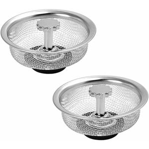YMYNY Sink Strainer, Sink Plug, 2pcs Stainless Steel Kitchen Sink Strainer for Kitchen Sink Bathroom Diameter 3.26'' MUMU YMYNY Sink Strainer, Sink Plug, 2pcs Stainless Steel Kitchen Sink Strainer for Kitchen Sink Bathroom Diameter 3.26'' MUMU