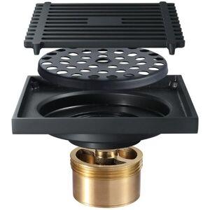 Serbia - Siphon douche à l'italienne Siphon de sol noir anti-odeur 100100mm Serbia - Siphon douche à l'italienne Siphon de sol noir anti-odeur 100100mm