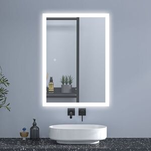 Sky Bathroom - Anti-Fog led Mirror with Shaver Socket and 2 usb Ports ,Dimmable 3 Colour,Wall-Mounted IP44 Mirror with Memory Function-50x70cm Sky Bathroom - Anti-Fog led Mirror with Shaver Socket and 2 usb Ports ,Dimmable 3 Colour,Wall-Mounted IP44 Mirror with Memory Function-50x70cm