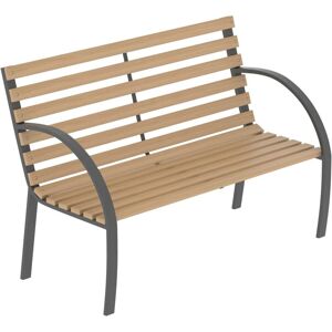 Home Discount - Slatted Garden Bench 3 Seater Outdoor Solid Wood & Steel Home Discount - Slatted Garden Bench 3 Seater Outdoor Solid Wood & Steel