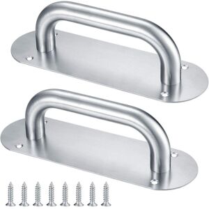 AOUGO Sliding door handles, pull door handles with back plate, gate, wardrobe, closet, shed, toilet, heavy duty pull handles AOUGO Sliding door handles, pull door handles with back plate, gate, wardrobe, closet, shed, toilet, heavy duty pull handles