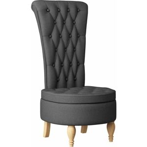 Slipper Chair Dark Grey 56.5 x 70 x 110 cm Fabric vidaXL Slipper Chair Dark Grey 56.5 x 70 x 110 cm Fabric vidaXL