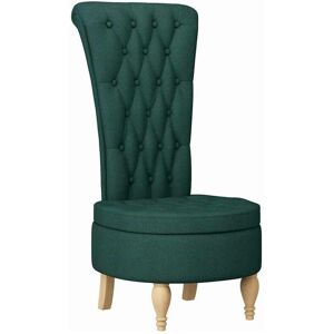 Slipper Chair Dark Green 56.5 x 70 x 110 cm Fabric vidaXL Slipper Chair Dark Green 56.5 x 70 x 110 cm Fabric vidaXL