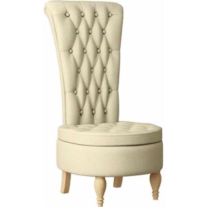 Slipper Chair Cream 56.5 x 70 x 110 cm Fabric vidaXL Slipper Chair Cream 56.5 x 70 x 110 cm Fabric vidaXL
