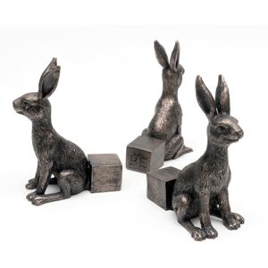 Small Bronze Sitting Hare Plant Pot Feet - Set of 3 Small Bronze Sitting Hare Plant Pot Feet - Set of 3