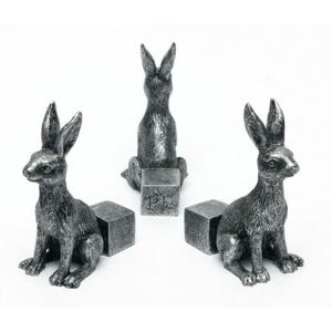 Small Brushed Silver Hare Plant Pot Feet - Set of 3 Small Brushed Silver Hare Plant Pot Feet - Set of 3