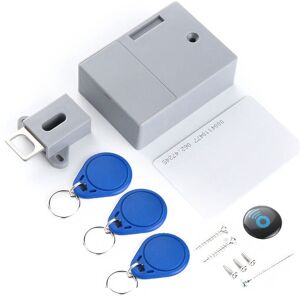 Linghhang - Smart Rfid Ic Battery Card Sensor Cabinet Drawer Lock, No Punch Hole Linghhang - Smart Rfid Ic Battery Card Sensor Cabinet Drawer Lock, No Punch Hole