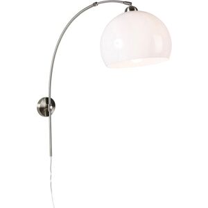 Qazqa Modern Wall Lamp with Wi-Fi - White, Steel, Adjustable Qazqa Modern Wall Lamp with Wi-Fi - White, Steel, Adjustable