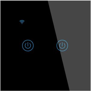 TINOR Smart Wireless Remote Control Touch Wall Switch Support Voice Control Family Sharing Timer Function Neutral Wire Required(Black, 2Gang) TINOR Smart Wireless Remote Control Touch Wall Switch Support Voice Control Family Sharing Timer Function Neutral Wire Required(Black, 2Gang)